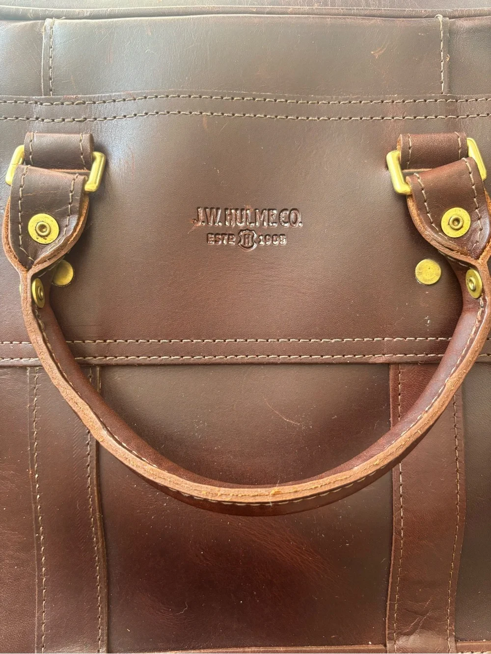 J.W Hulme Co messenger leather bag